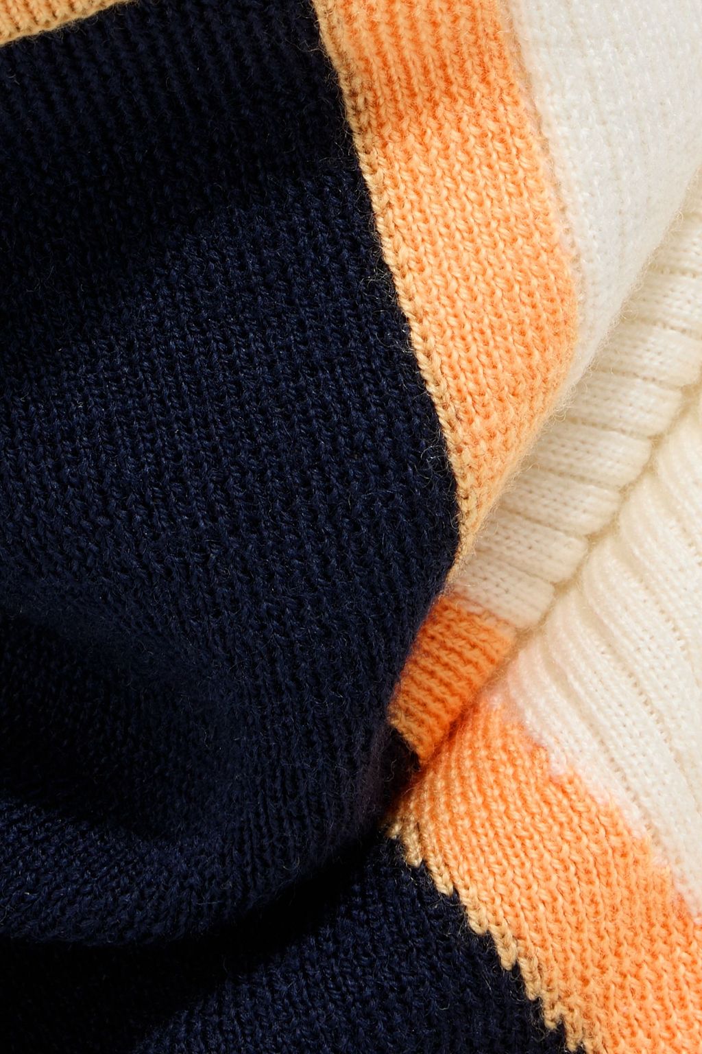 CORDOVA Gielo color-block ribbed merino wool snood