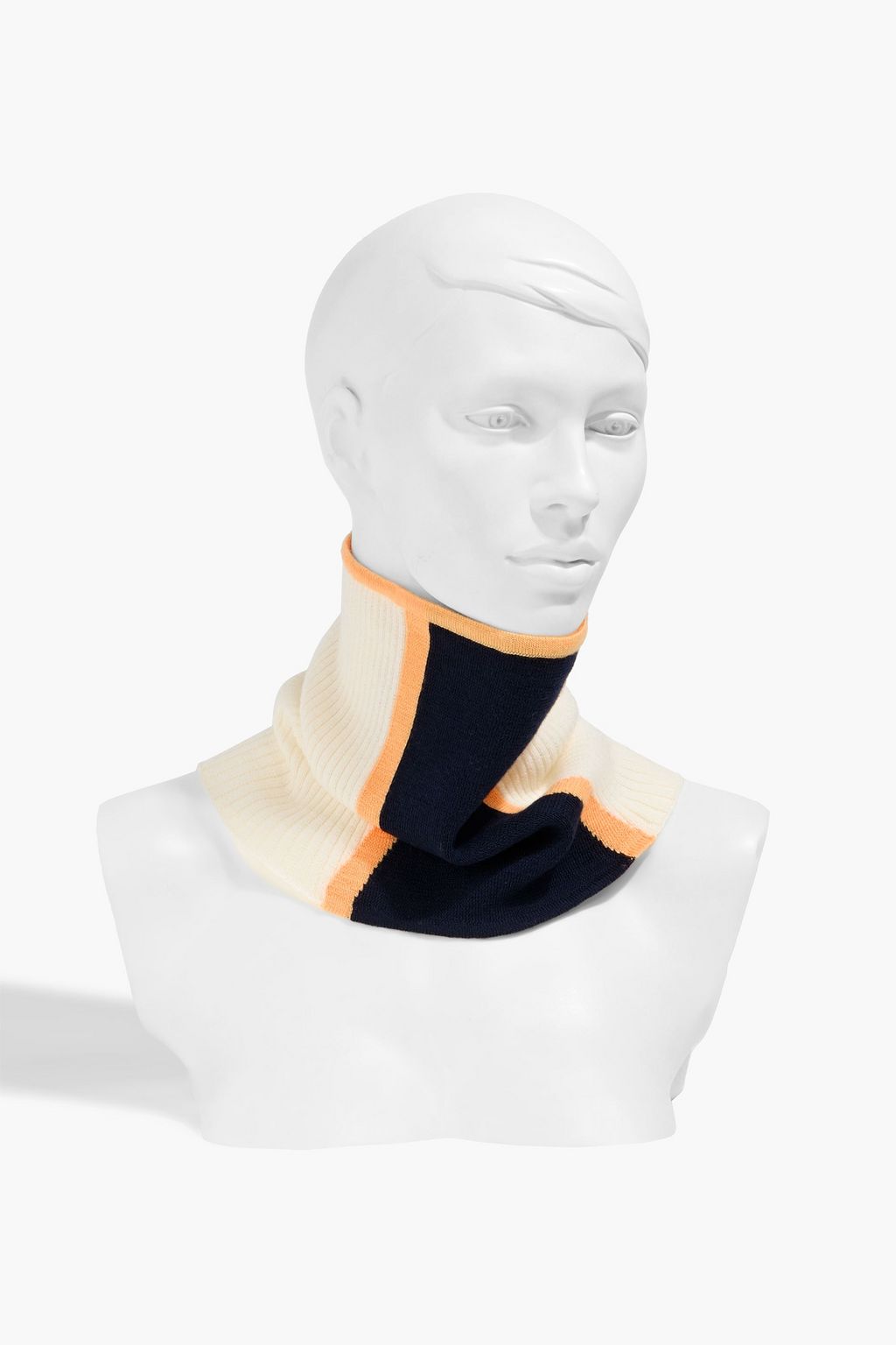 CORDOVA Gielo color-block ribbed merino wool snood