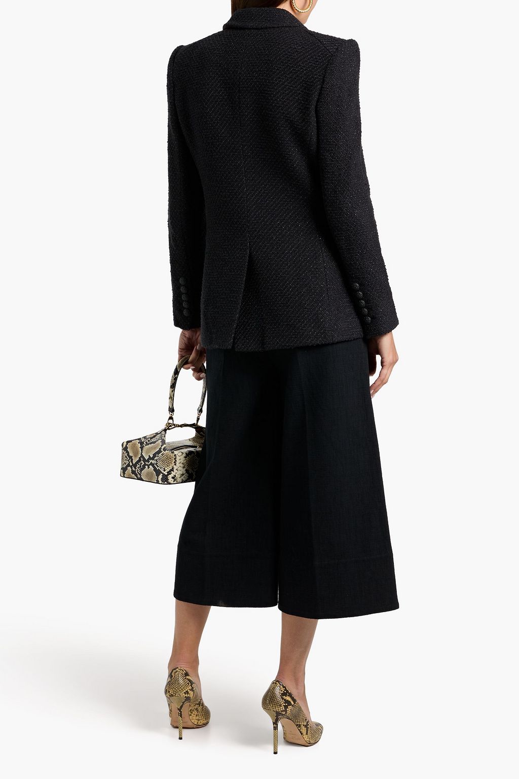 VERONICA BEARD Orlane Dickey metallic cotton-blend tweed blazer