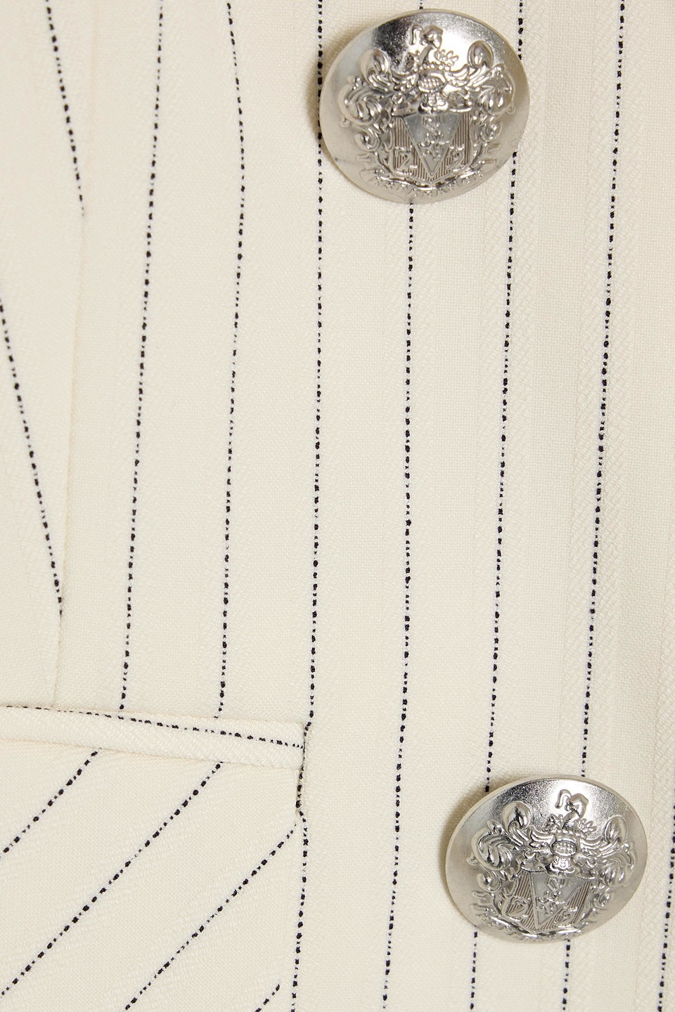 Veronica Beard Beacon Dickey Pinstriped Jacquard Blazer In White