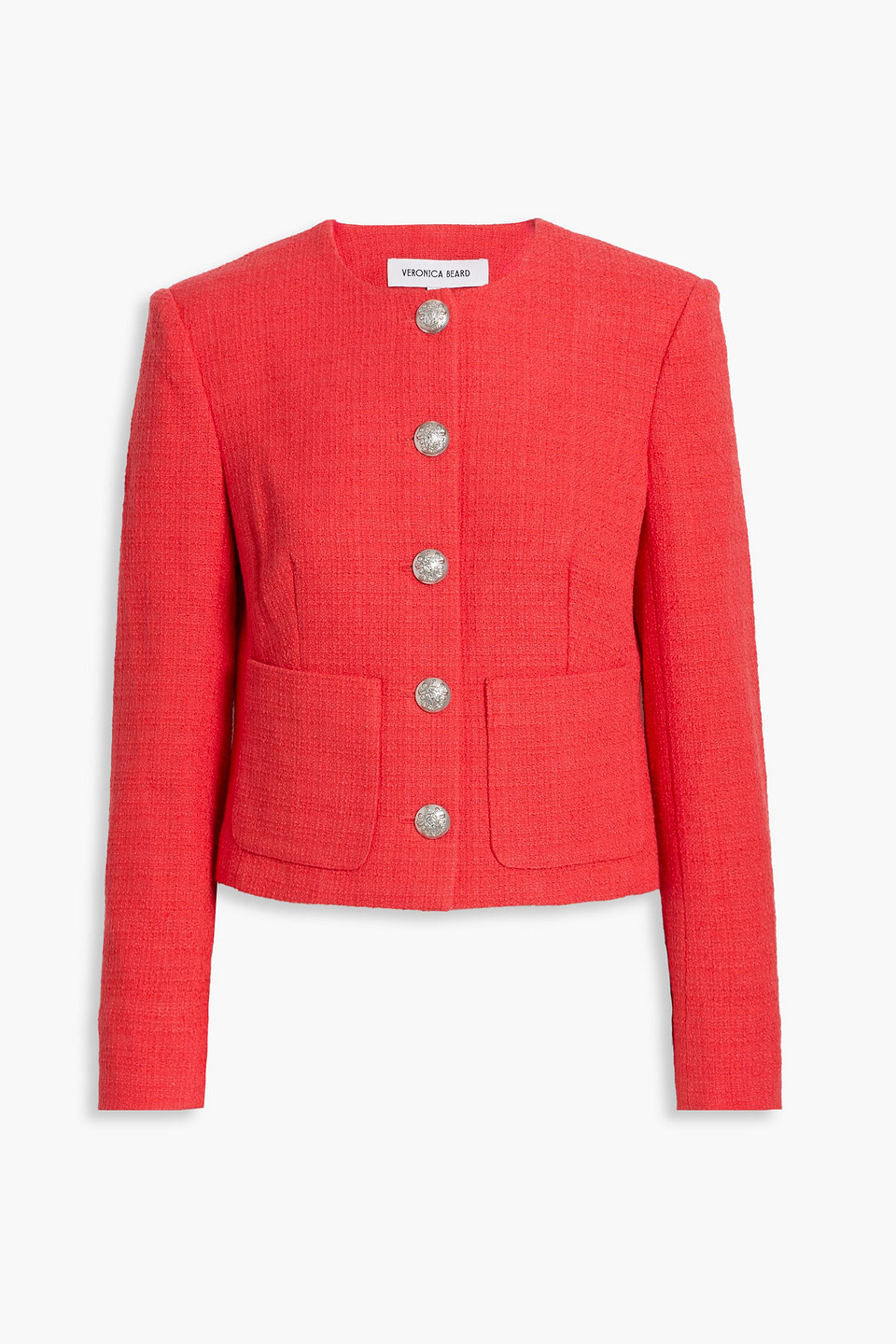 Veronica Beard Nathan Cotton-blend Tweed Jacket In Orange