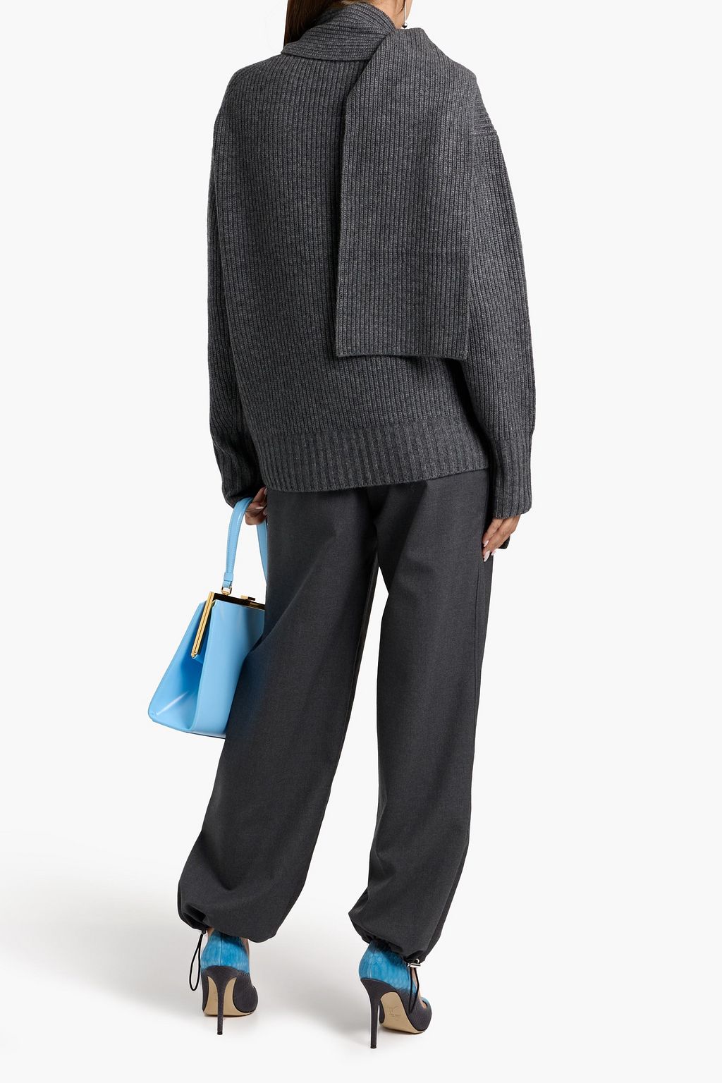 VERONICA BEARD Annalise ribbed wool and cashmere-blend cardigan