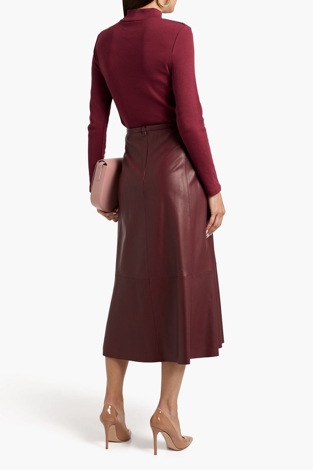VERONICA BEARD Nate ribbed stretch-Pima cotton-jersey turtleneck top