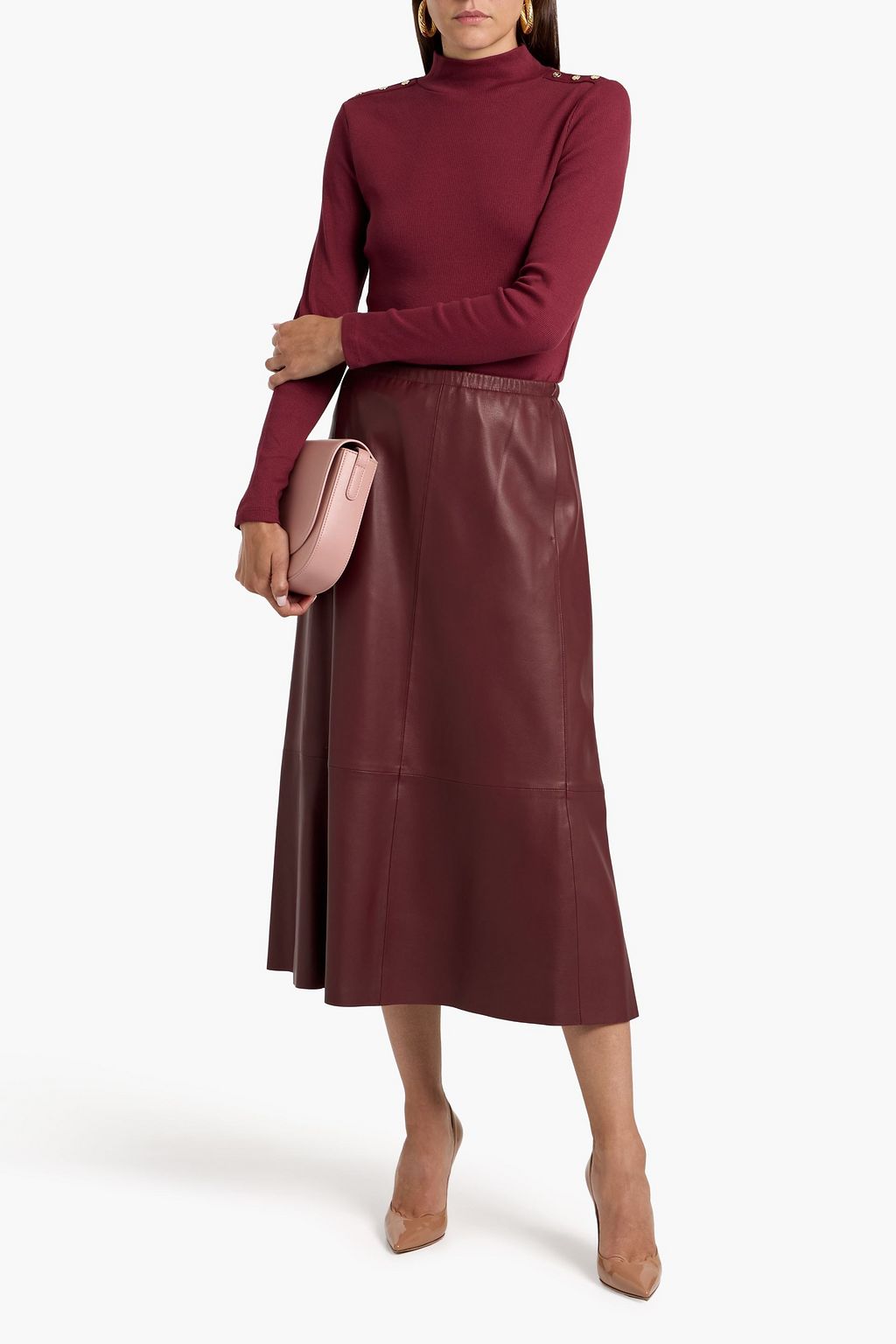 VERONICA BEARD Nate ribbed stretch-Pima cotton-jersey turtleneck top