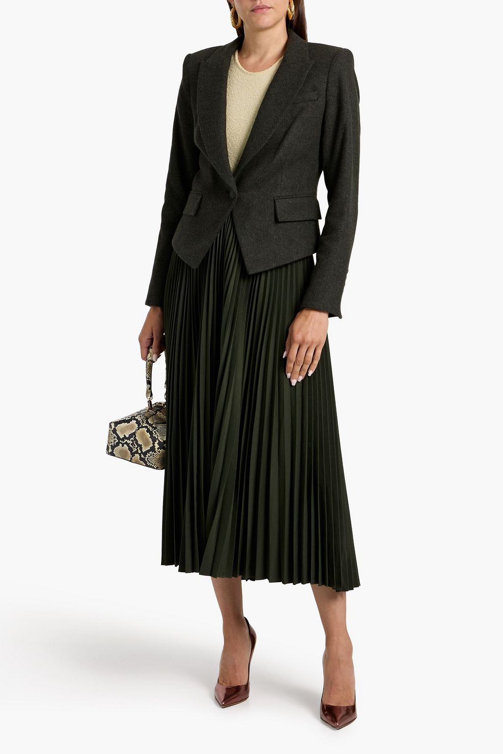 VERONICA BEARD Hosanna Dickey herringbone tweed blazer