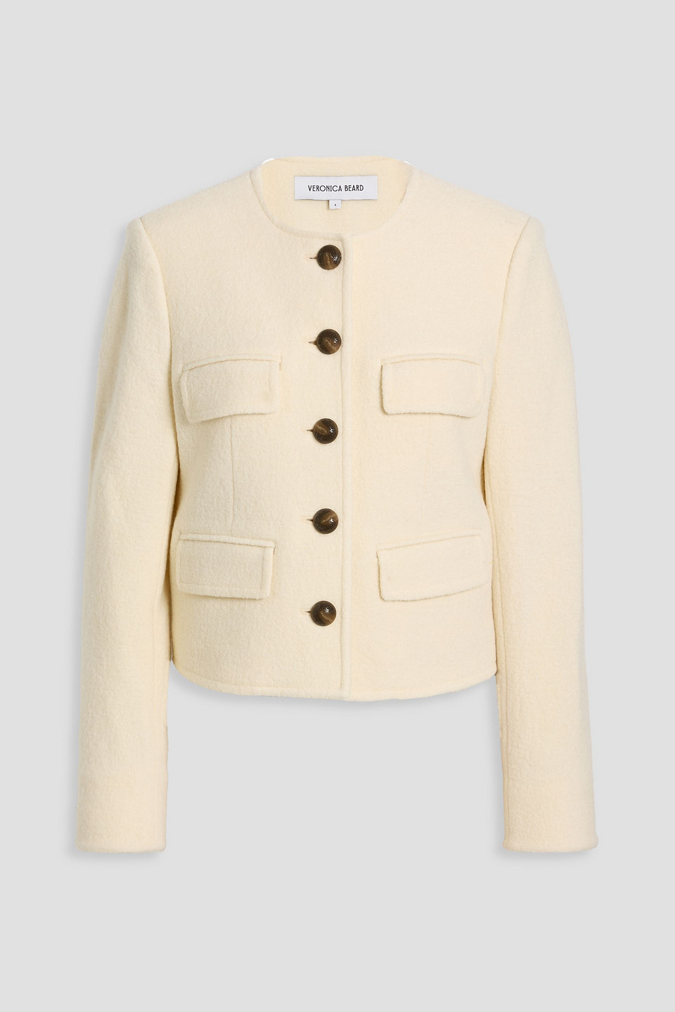 Veronica Beard Leslie Wool Jacket In White