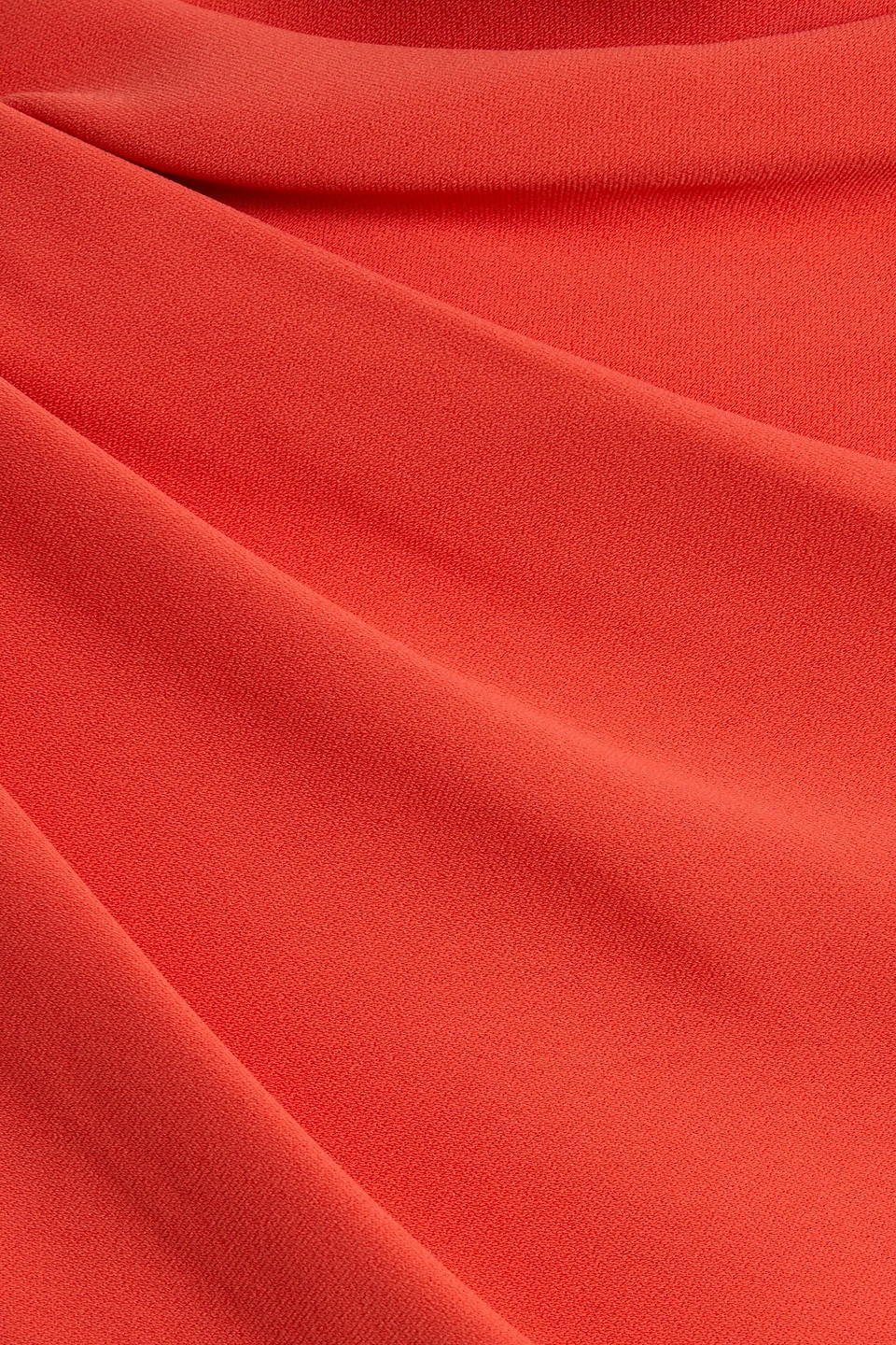 Badgley Mischka Draped Crepe Midi Dress In Red