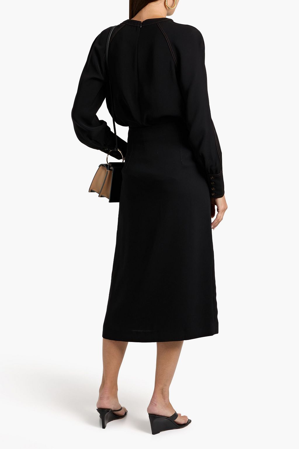 VERONICA BEARD Tena cutout cady blouse