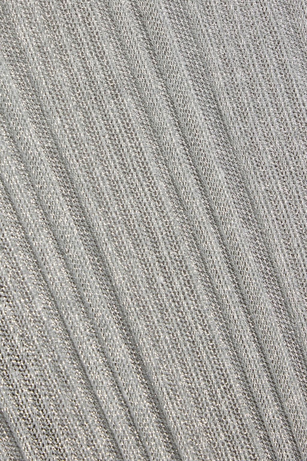 A.L.C. Arden metallic ribbed-knit maxi dress