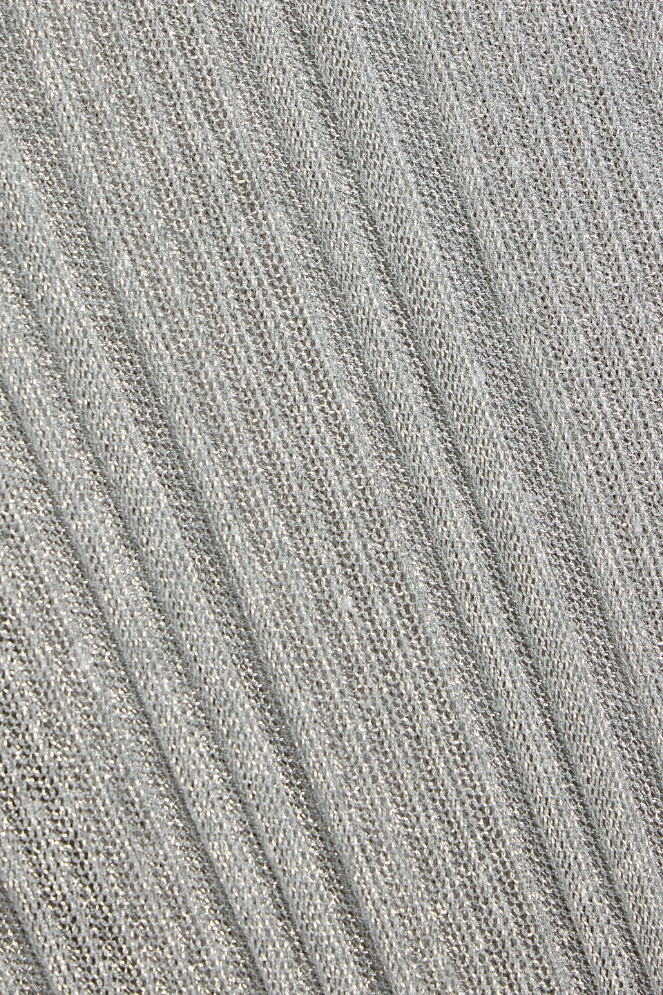 A.l.c Arden Metallic Ribbed-knit Maxi Dress In Silver