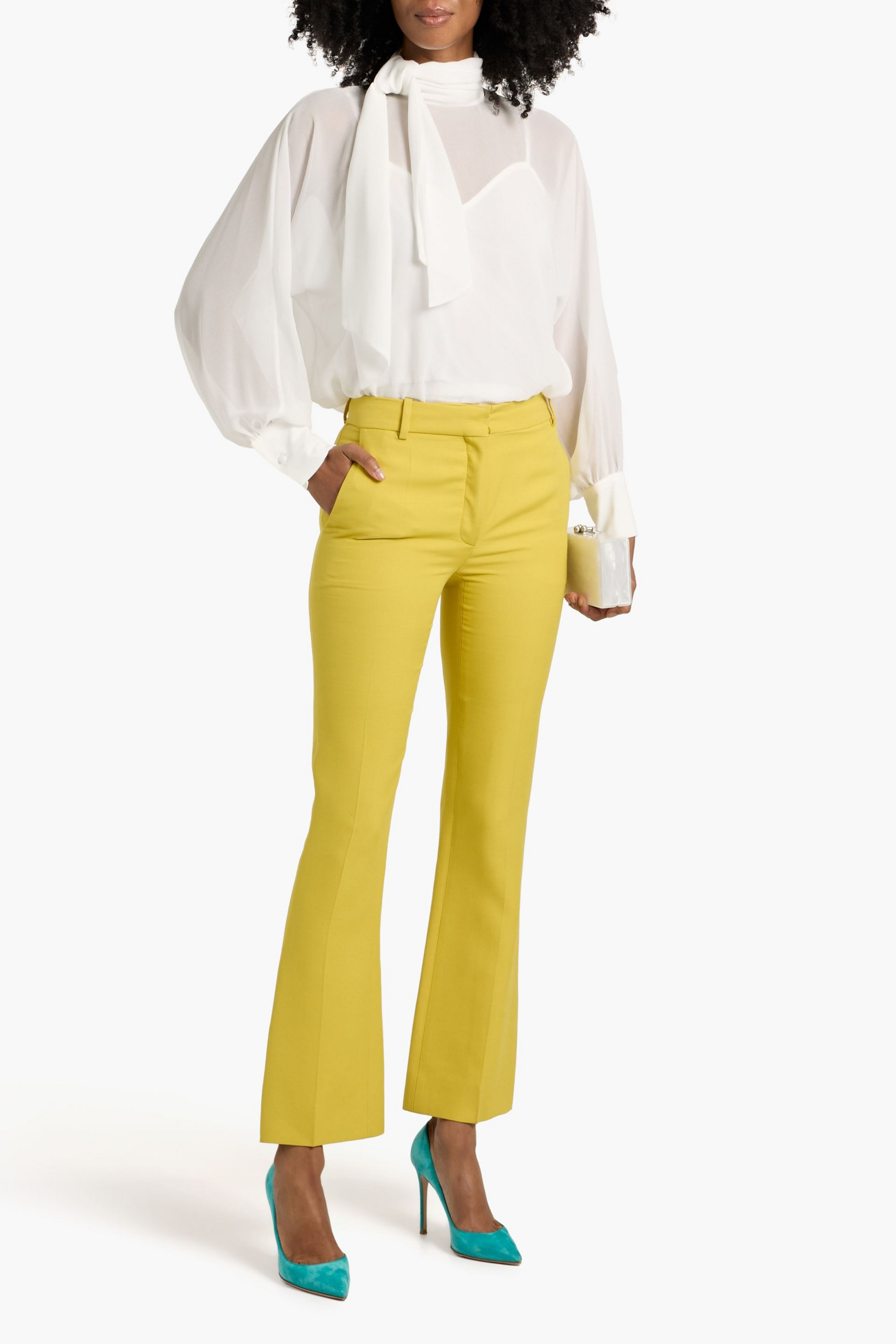 MIKAEL AGHAL Tie-neck chiffon blouse