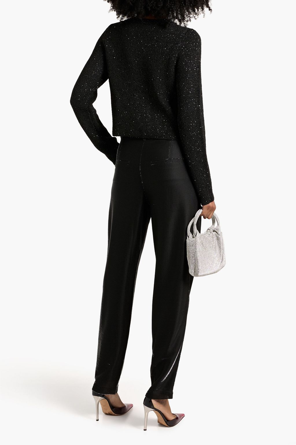 A.L.C. Meg sequin-embellished bouclé-knit cardigan