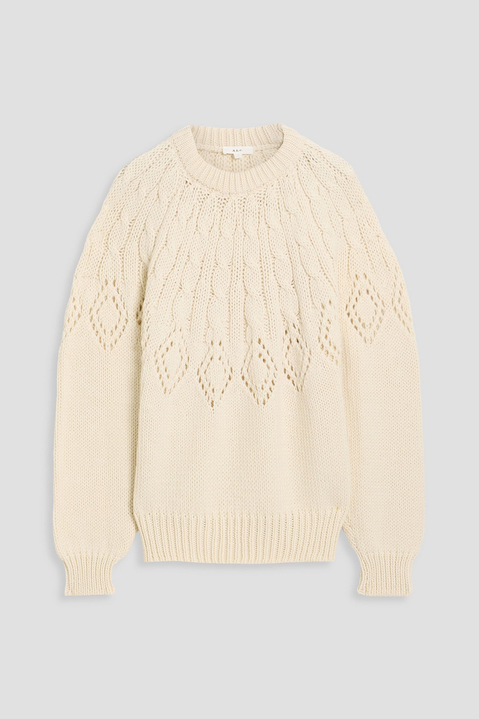 A.l.c Montie Cable-knit Merino Wool Sweater In Yellow