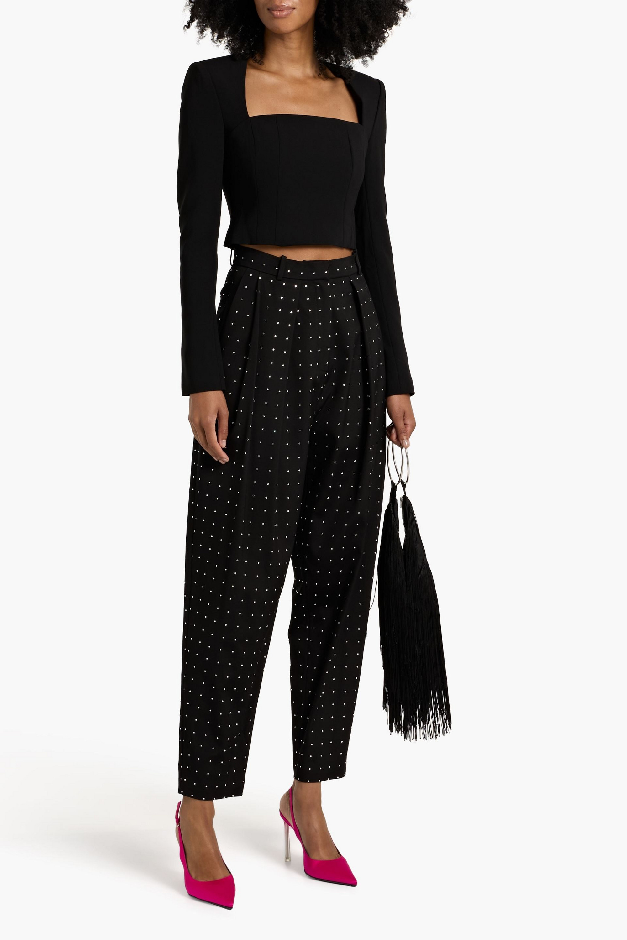 A.L.C. Cropped crepe top