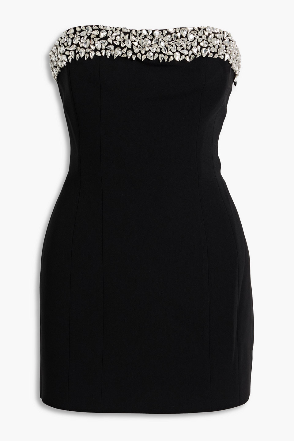 A.l.c Elsie Strapless Crystal-embellished Crepe Mini Dress In Black