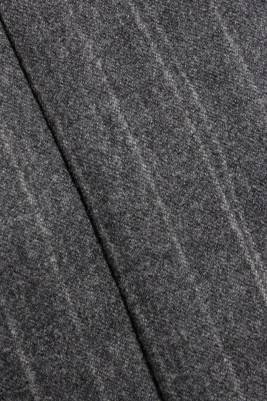 A.L.C. Renee strapless pinstriped wool-blend flannel top