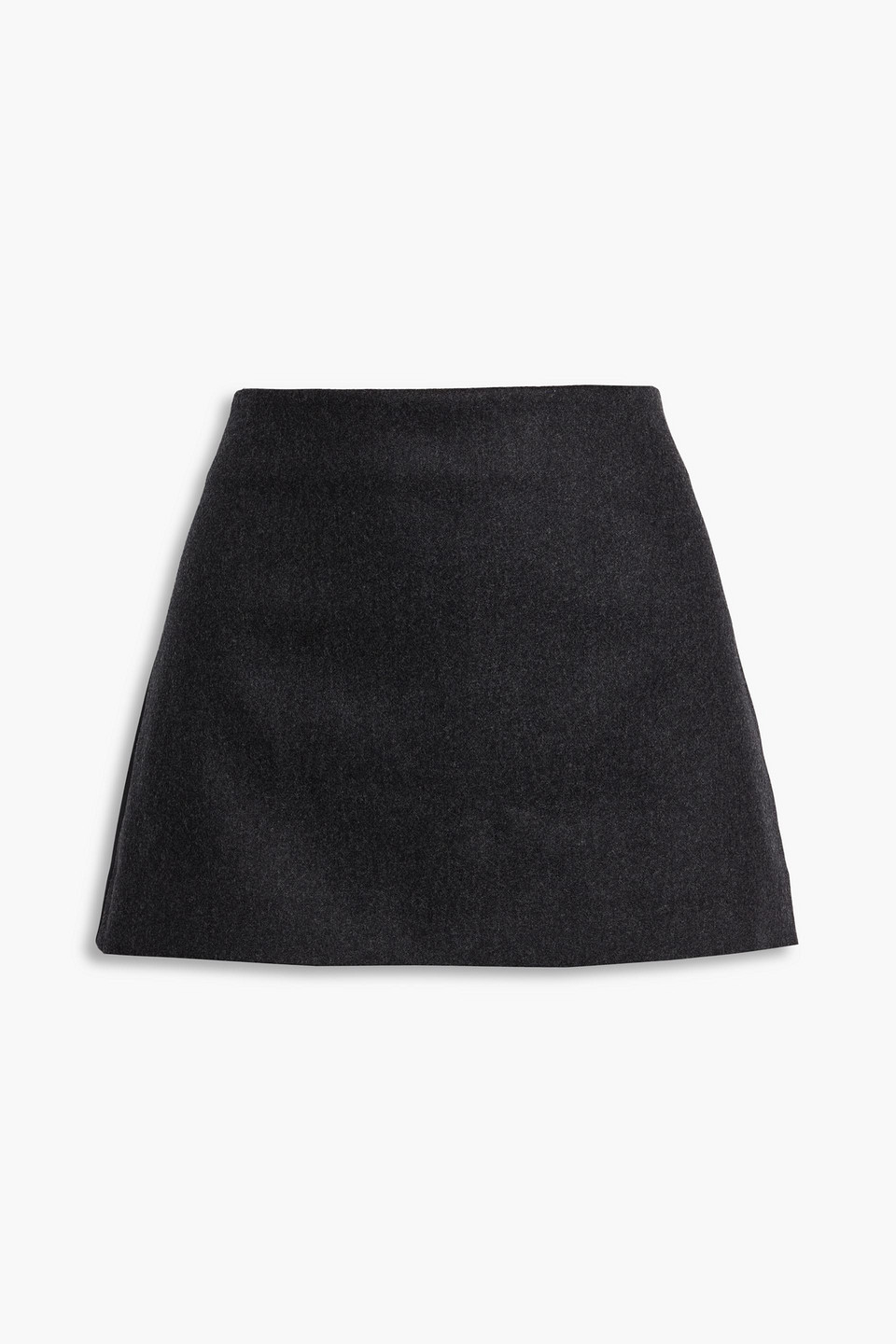 A.l.c Skirt-effect Wool-blend Flannel Shorts In Gray