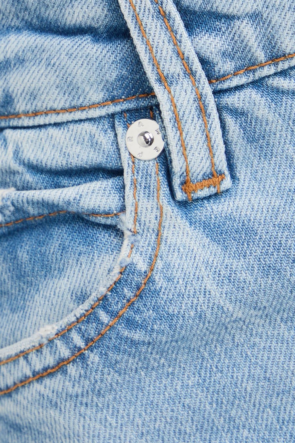 FRAME The Pixie Arrow faded high-rise  bootcut jeans