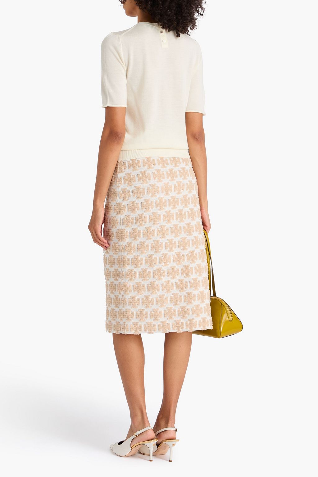 TORY BURCH Wool and silk-blend sweater