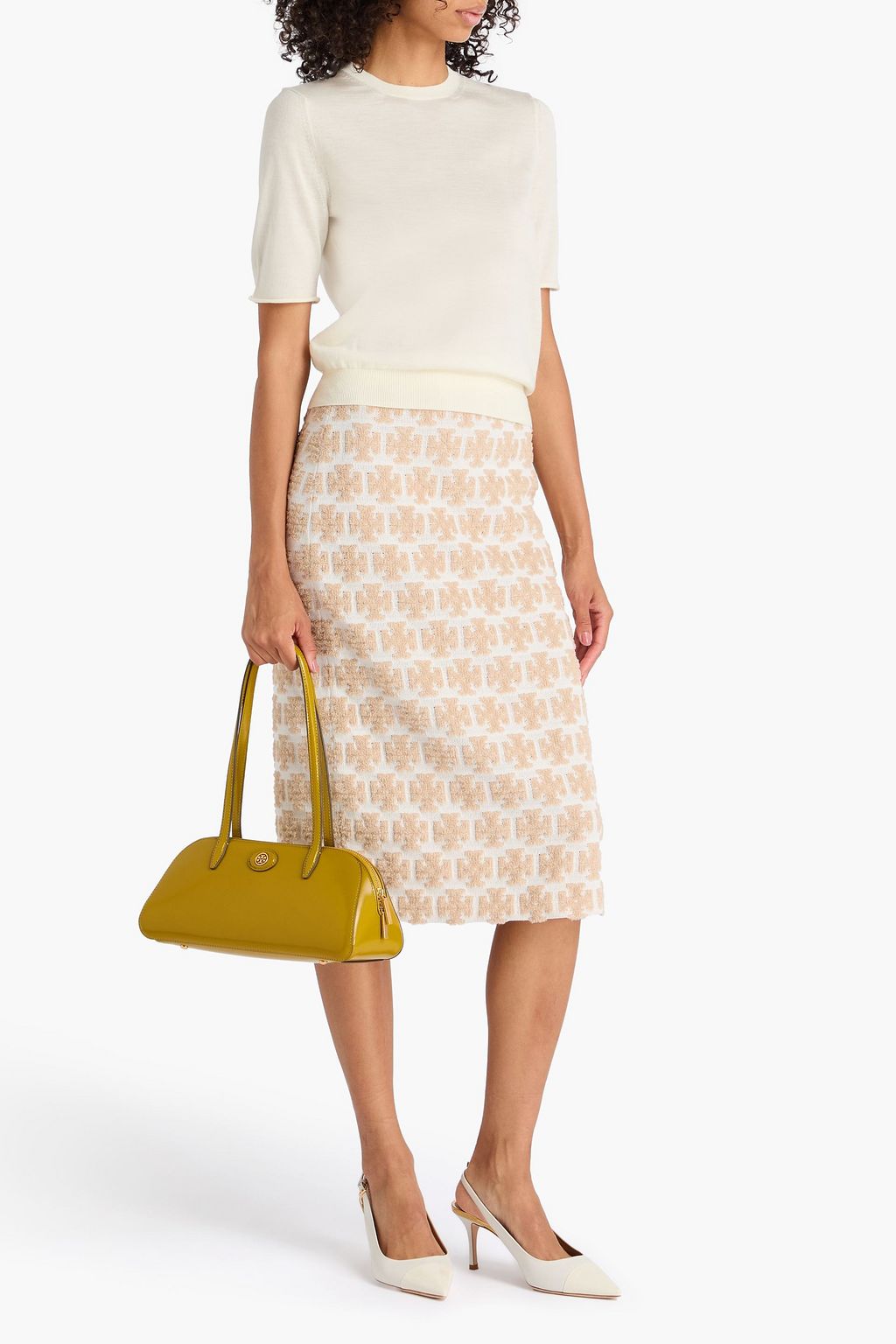 TORY BURCH Wool and silk-blend sweater