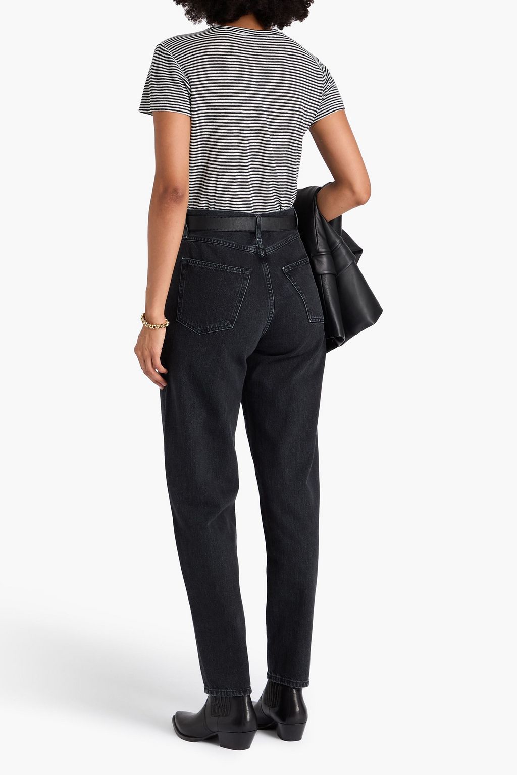 FRAME The Narrow high-rise tapered jeans