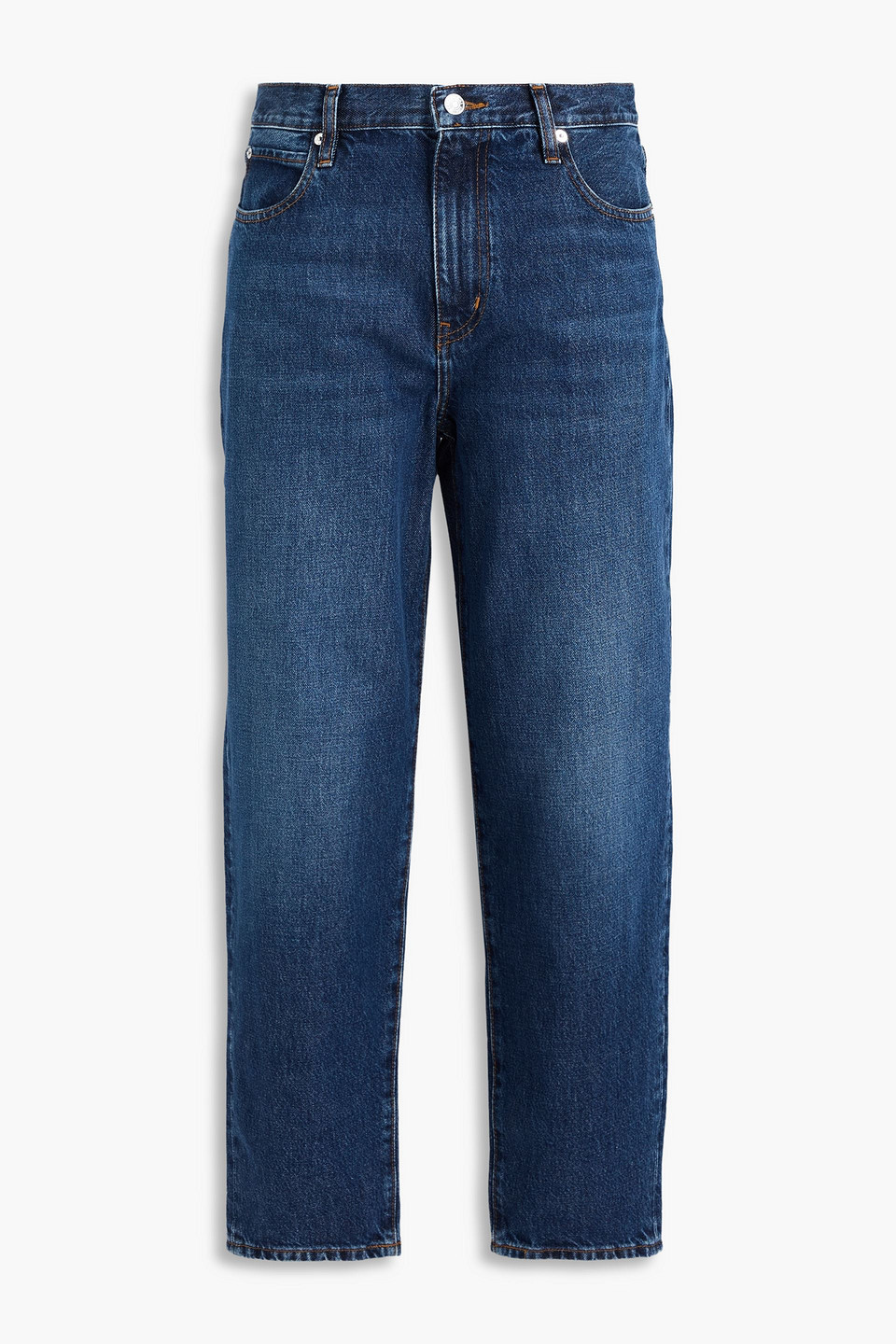 Frame The Candle Faded Mid-rise Tapered Jeans In Blue