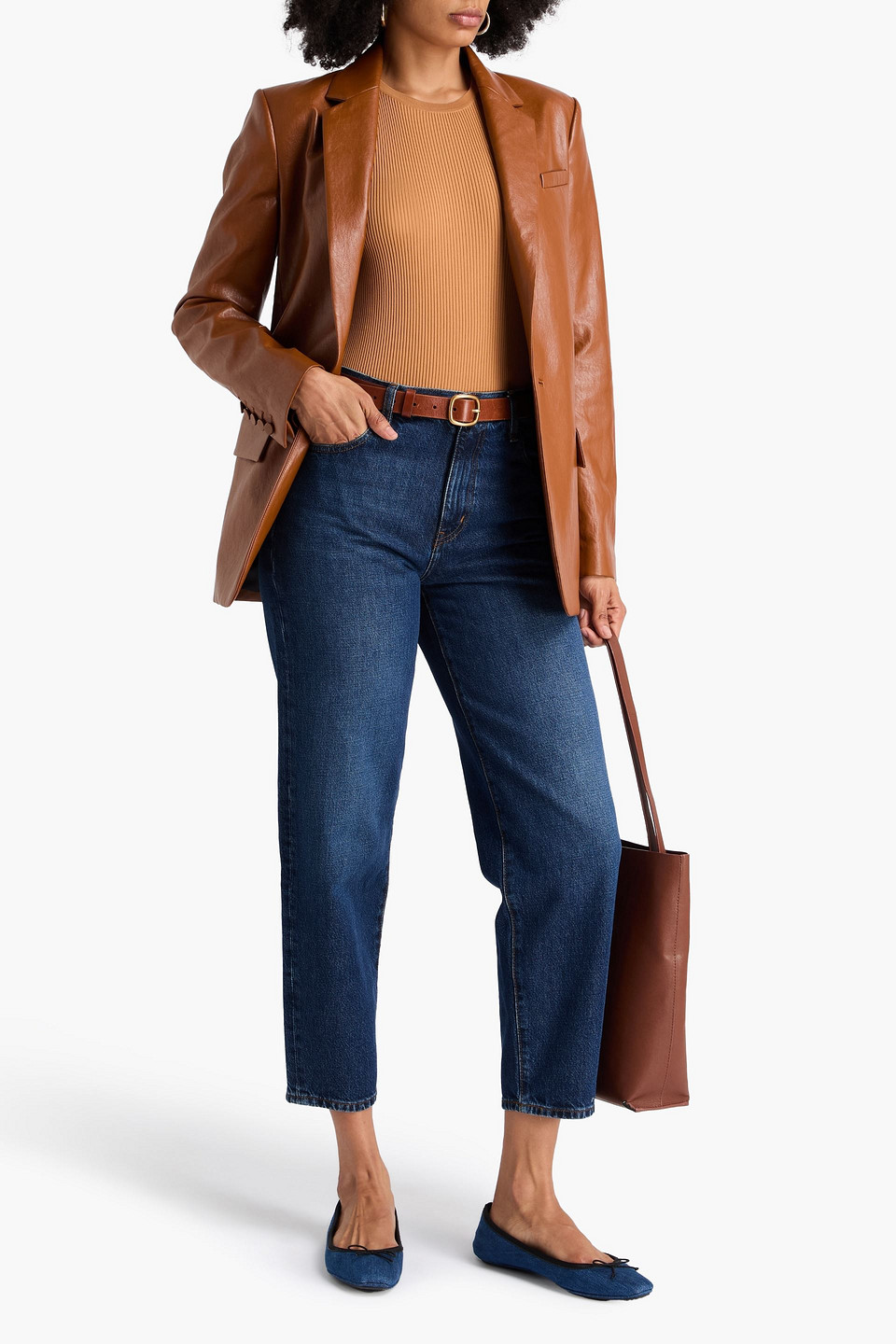 Frame The Candle Faded Mid-rise Tapered Jeans In Blue