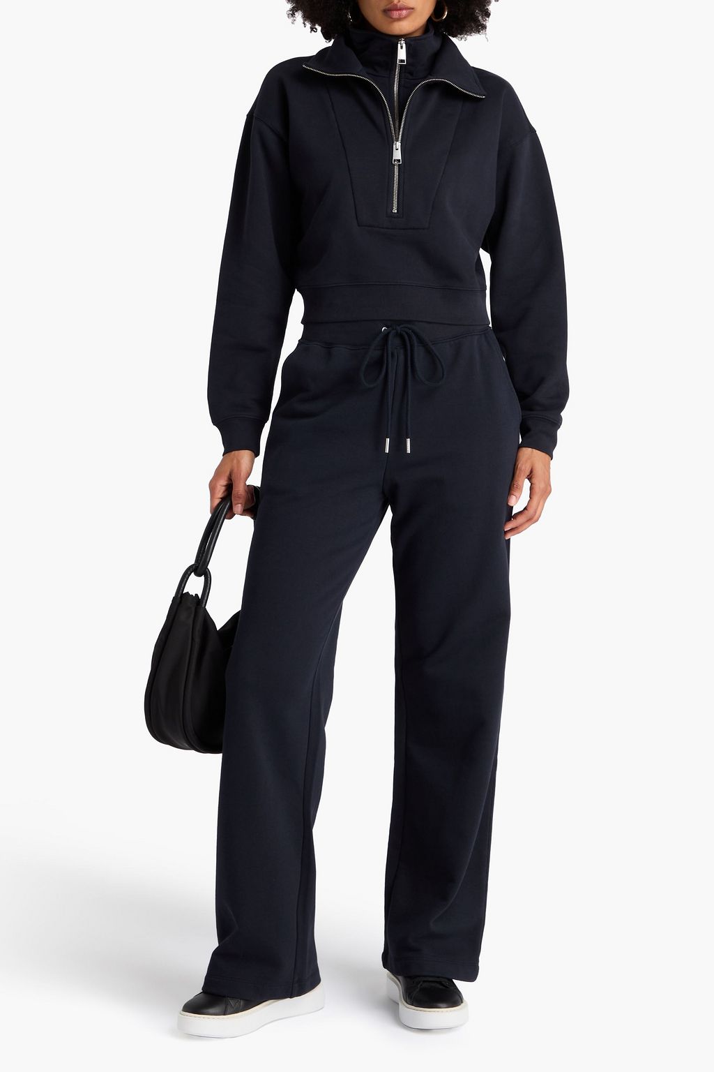 FRAME Cotton-blend fleece track pants