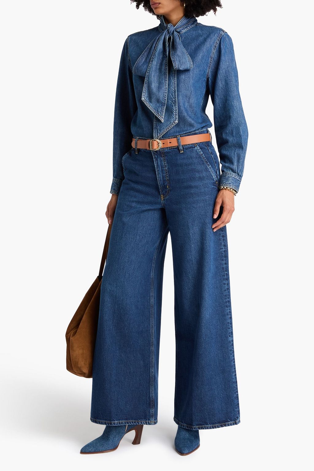 FRAME The Wide Trouser high-rise wide-leg jeans
