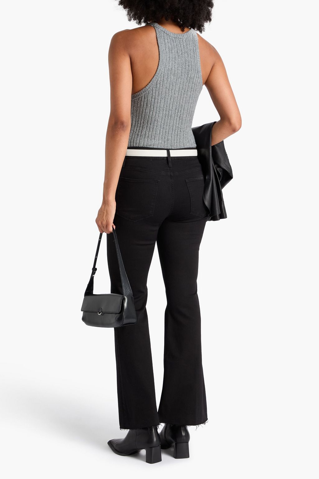 FRAME Le Easy Flare high-rise flared jeans