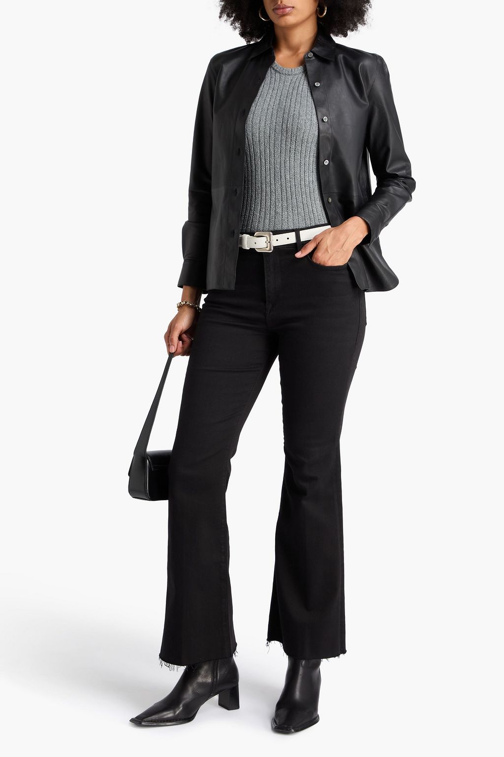 FRAME Le Easy Flare high-rise flared jeans