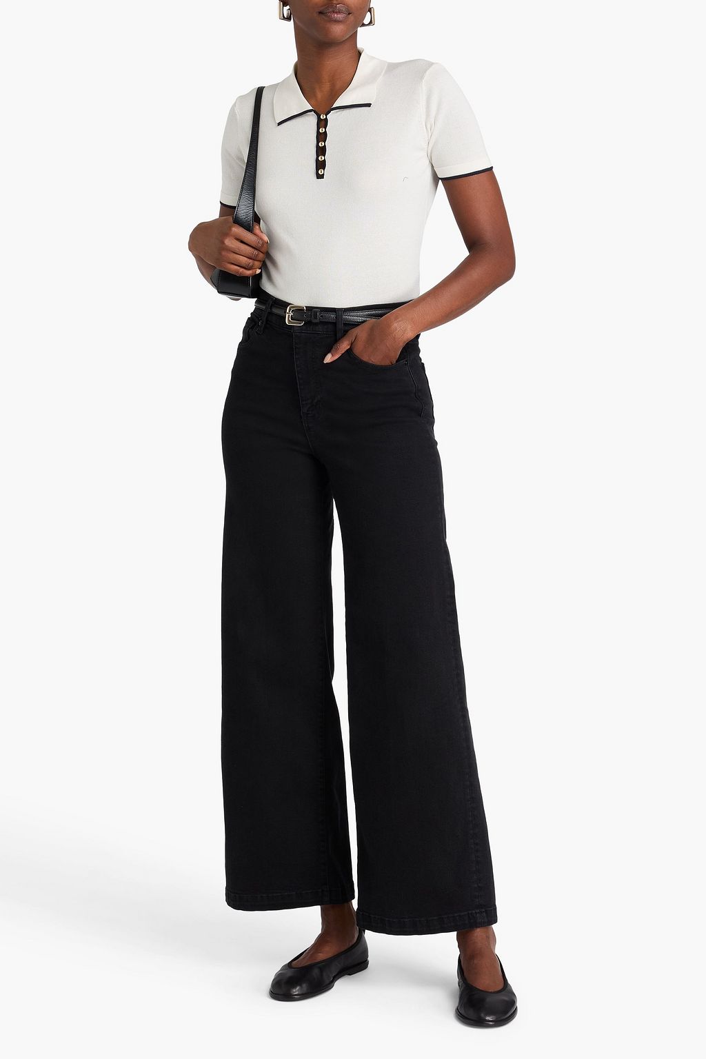 FRAME Le Slim Palazzo high-rise wide-leg jeans