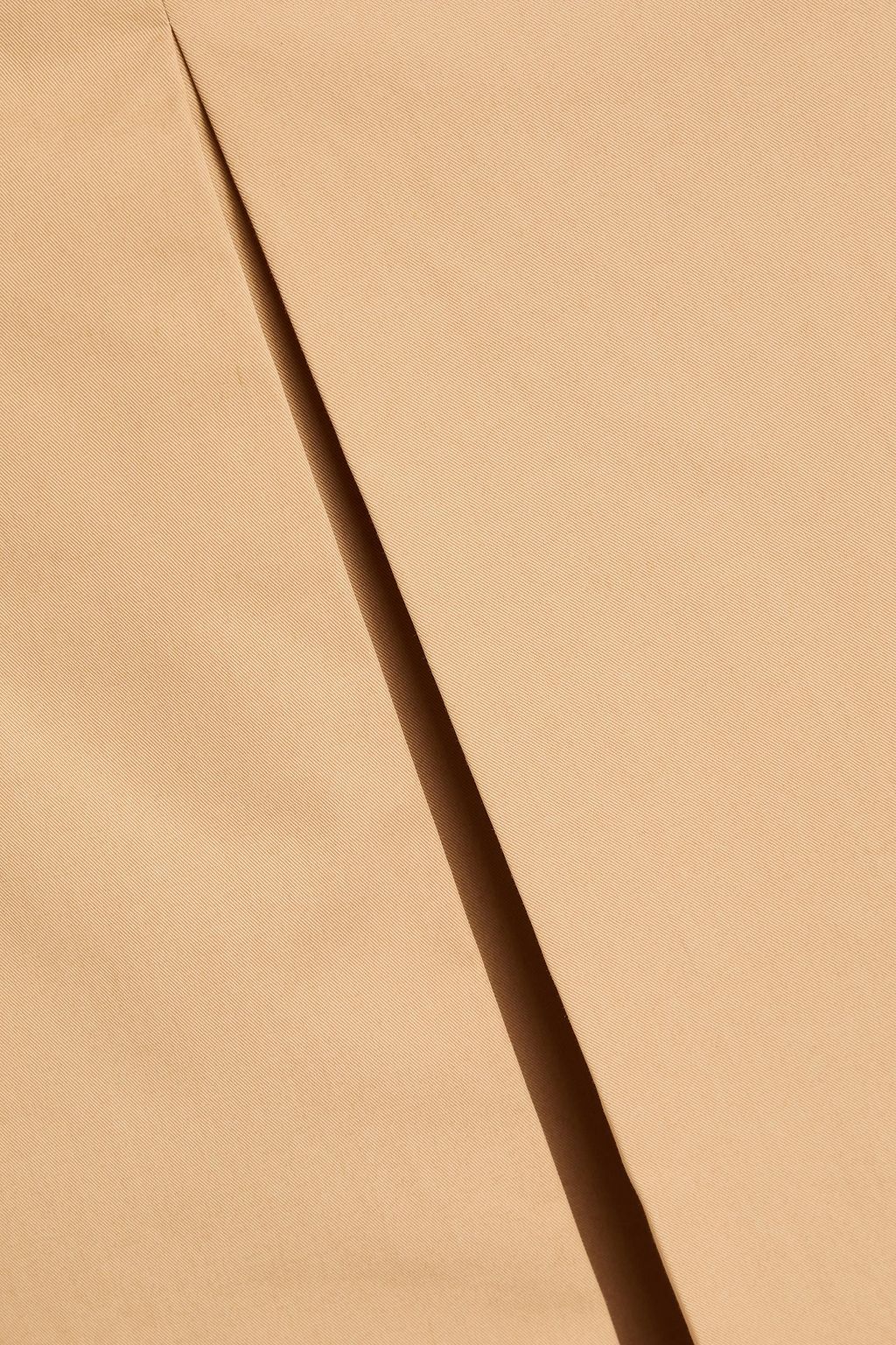 TORY BURCH Pleated cotton-twill midi skirt
