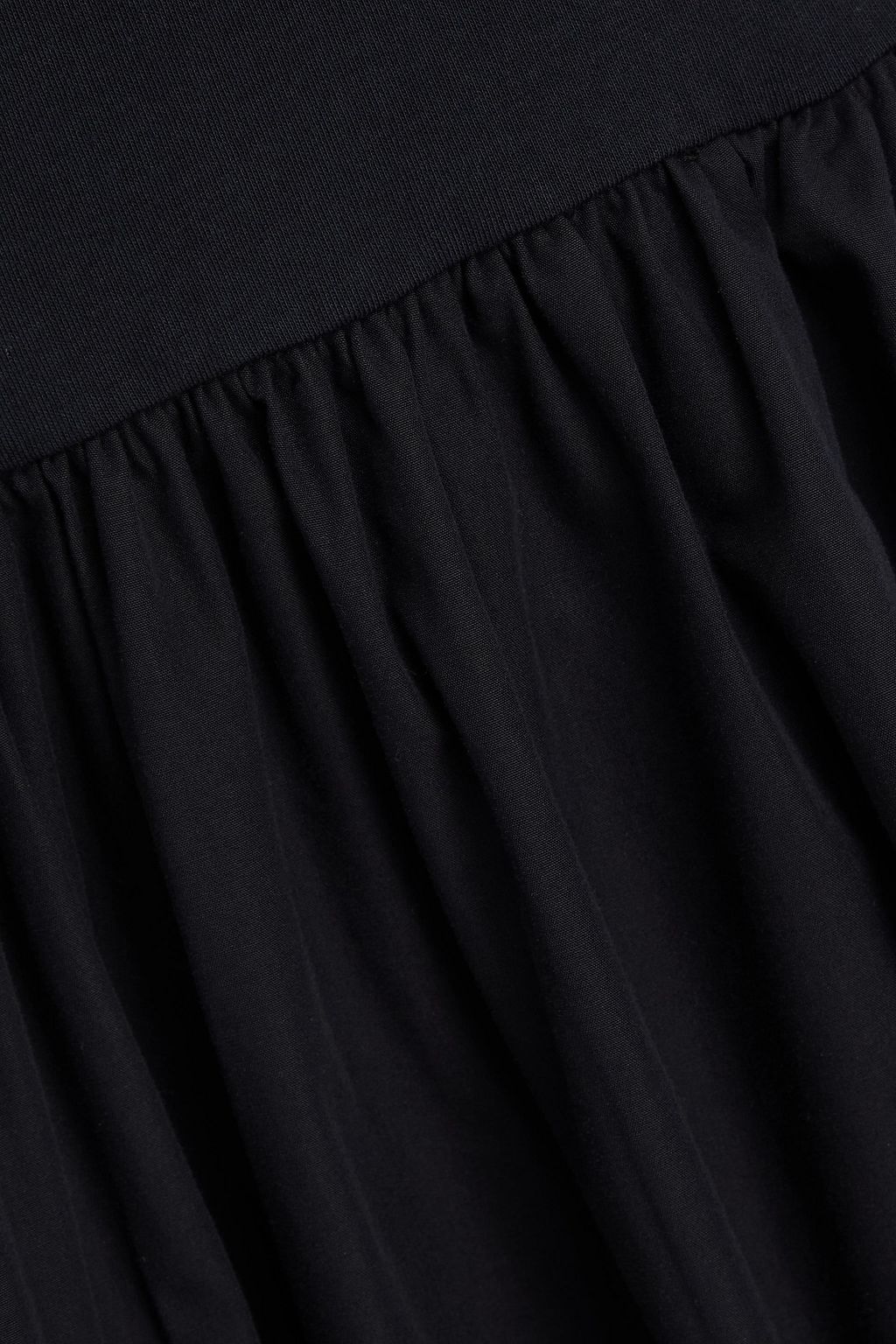 FRAME Cotton-jersey and poplin maxi dress