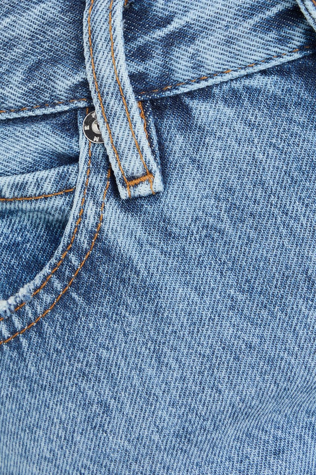 FRAME The Pixie Lax acid-wash high-rise flared jeans