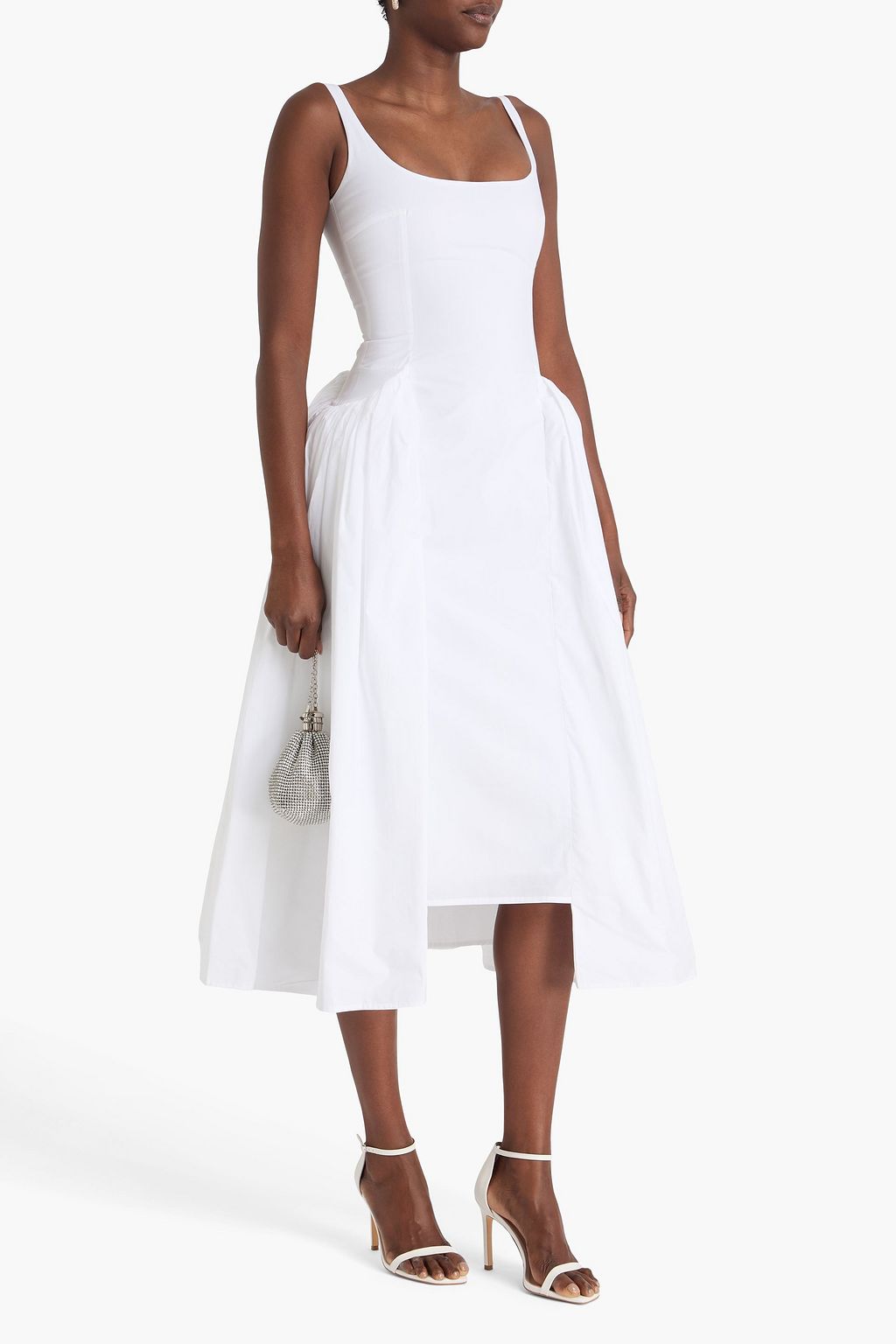 16ARLINGTON Asymmetrisches Midikleid „Vezile“ aus Baumwollpopeline