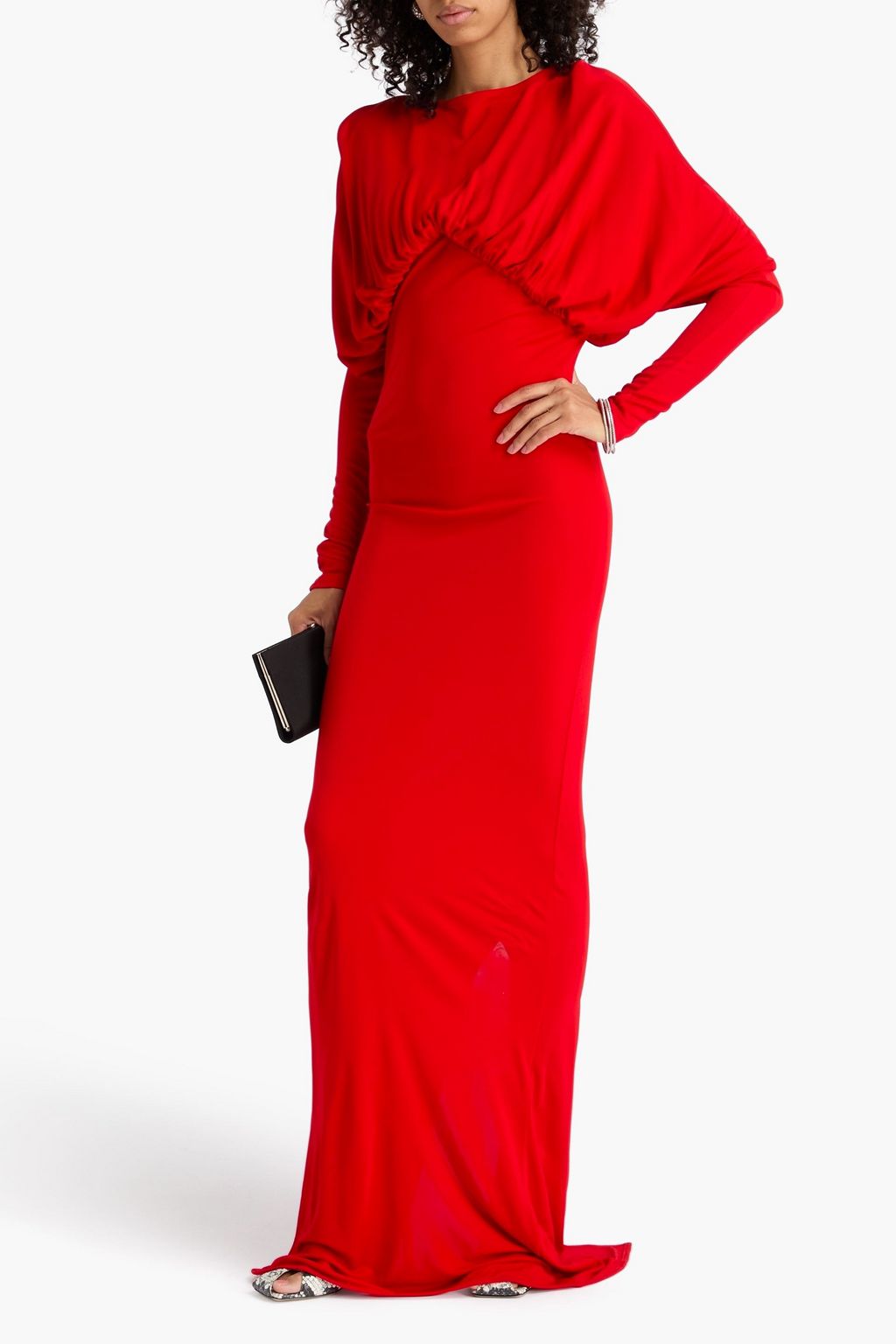 16ARLINGTON Vernest gathered jersey gown