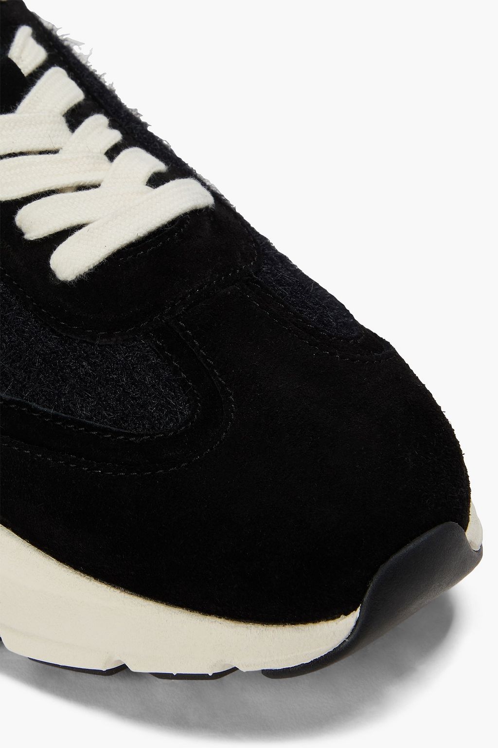 TORY BURCH Good Luck suede and knitted sneakers