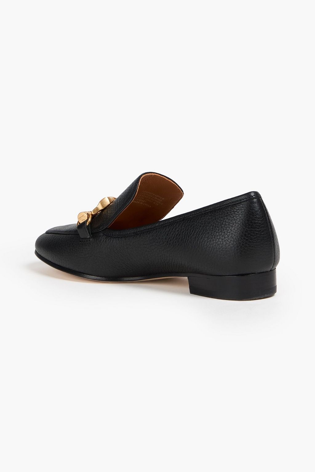 TORY BURCH Jessa embellished pebbled-leather loafers