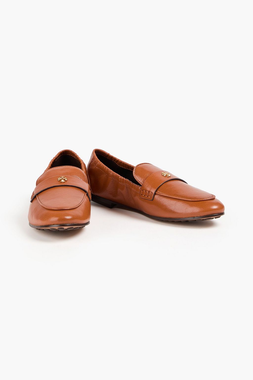 TORY BURCH Glossed-leather loafers