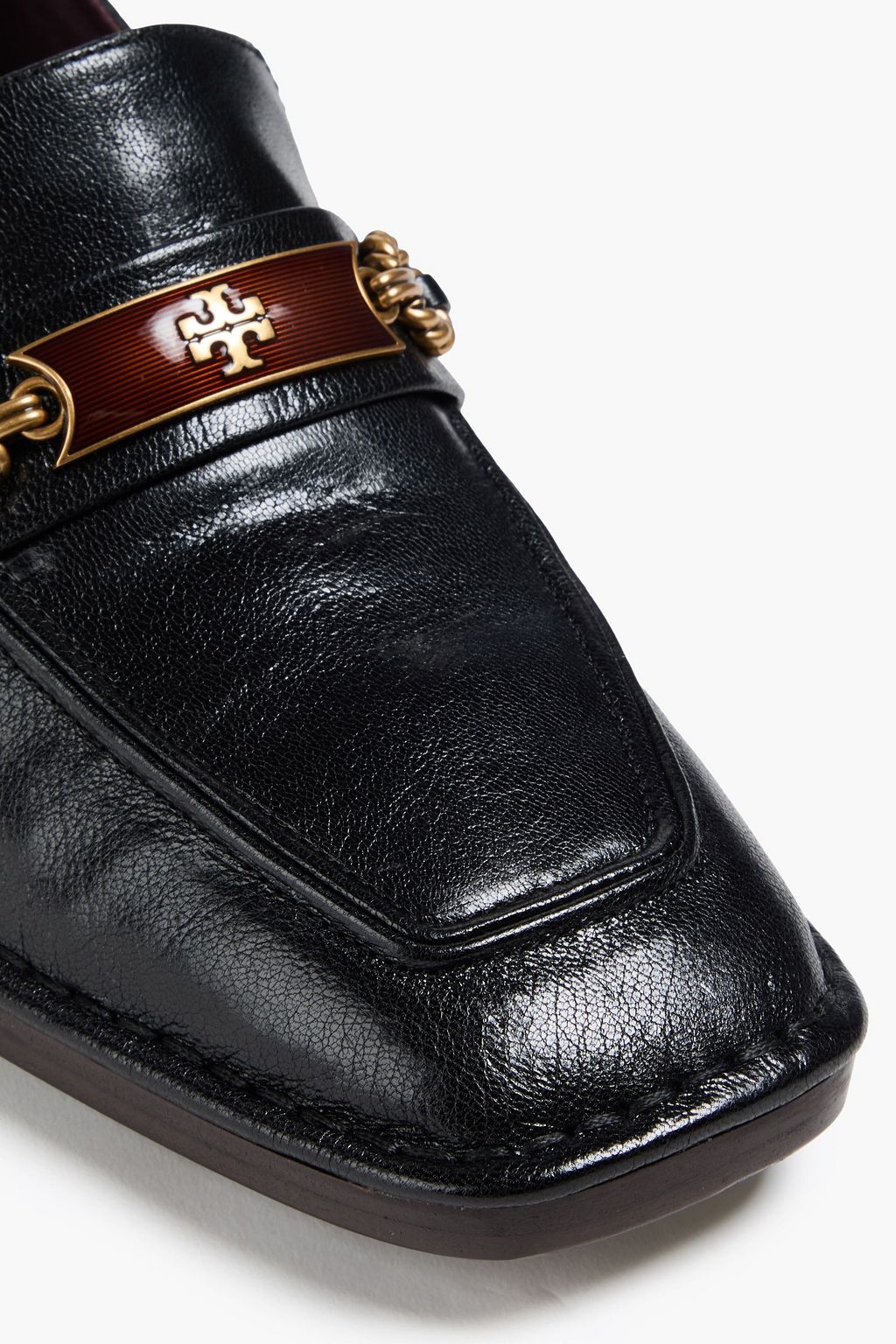 TORY BURCH حذاء لوفر بيرين من الجلد بتصميم مزركش
