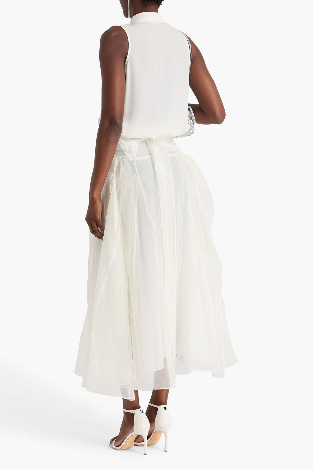 16ARLINGTON Maxirock „Mae“ aus Seidenorganza mit Rüschen