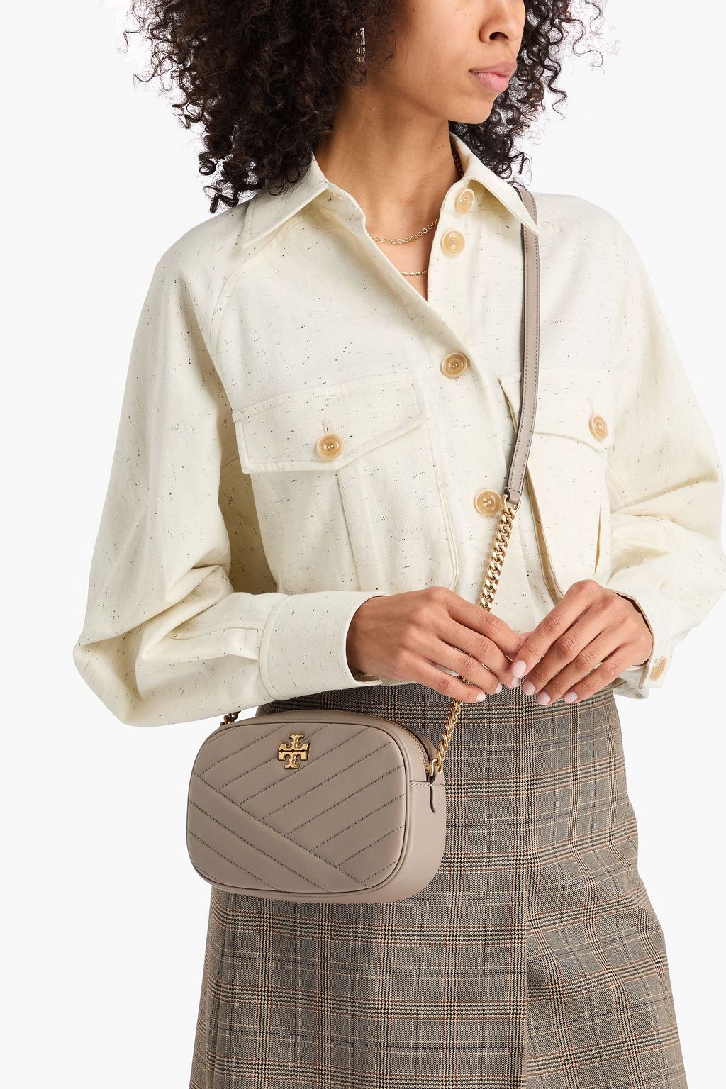 TORY BURCH Kira quilted leather cross-body bag