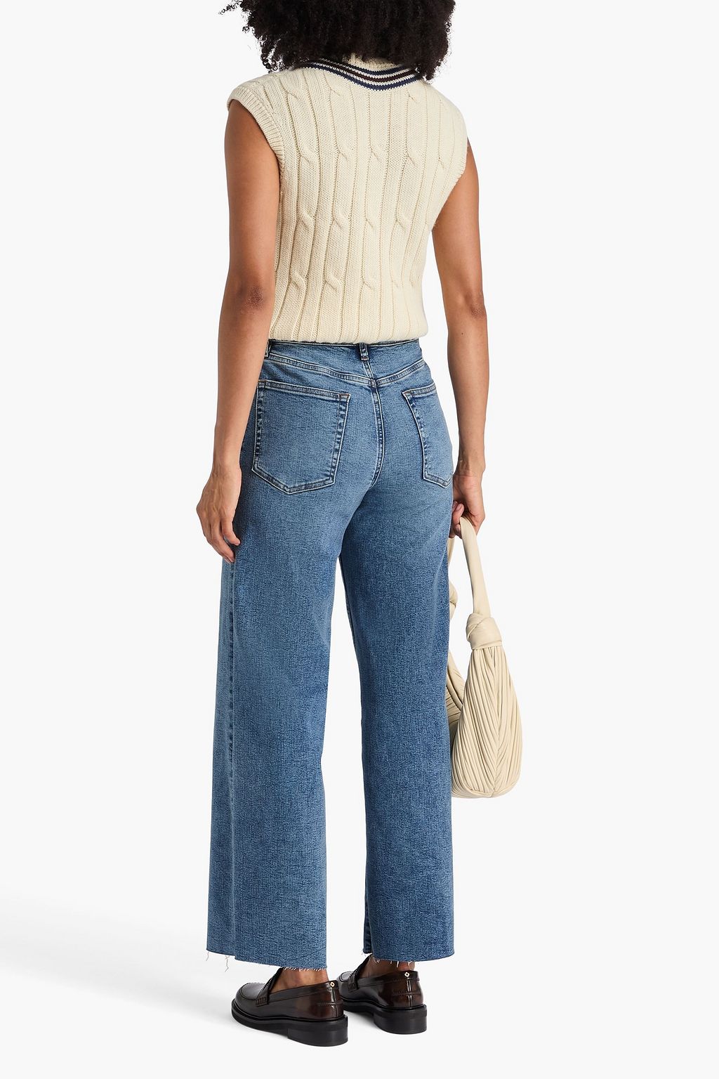 FRAME Le Slim Palazzo high-rise wide-leg jeans