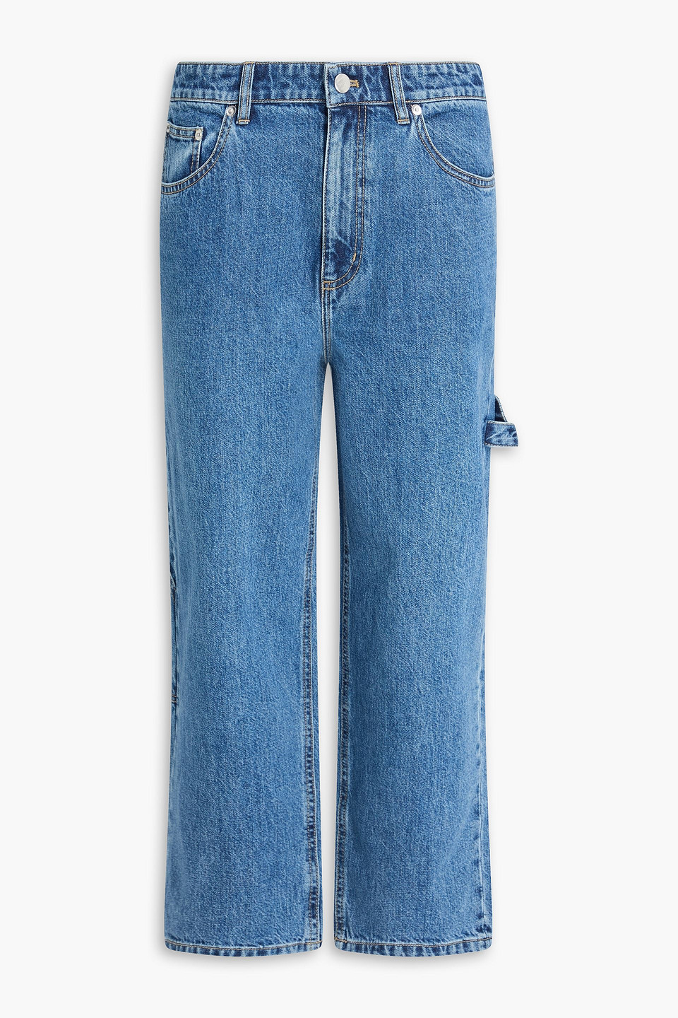 Tibi Cropped Cargojeans „spring Denim Slouchy“ In Blue