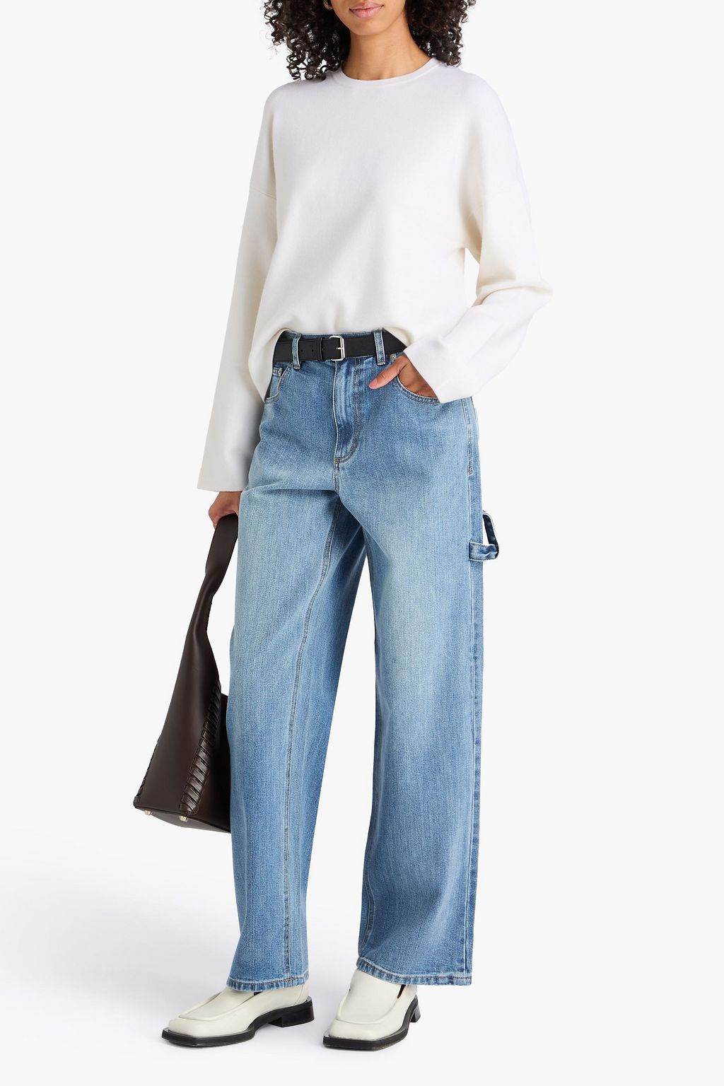 TIBI High-rise straight-leg jeans