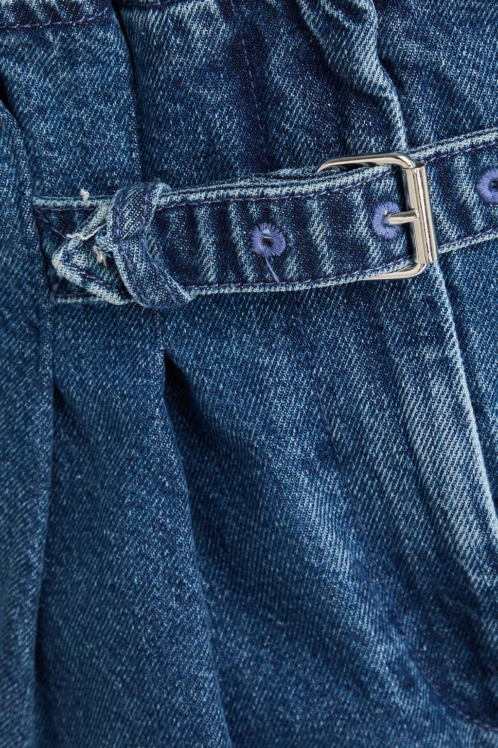 IRO Pleated high-rise tapered jeans