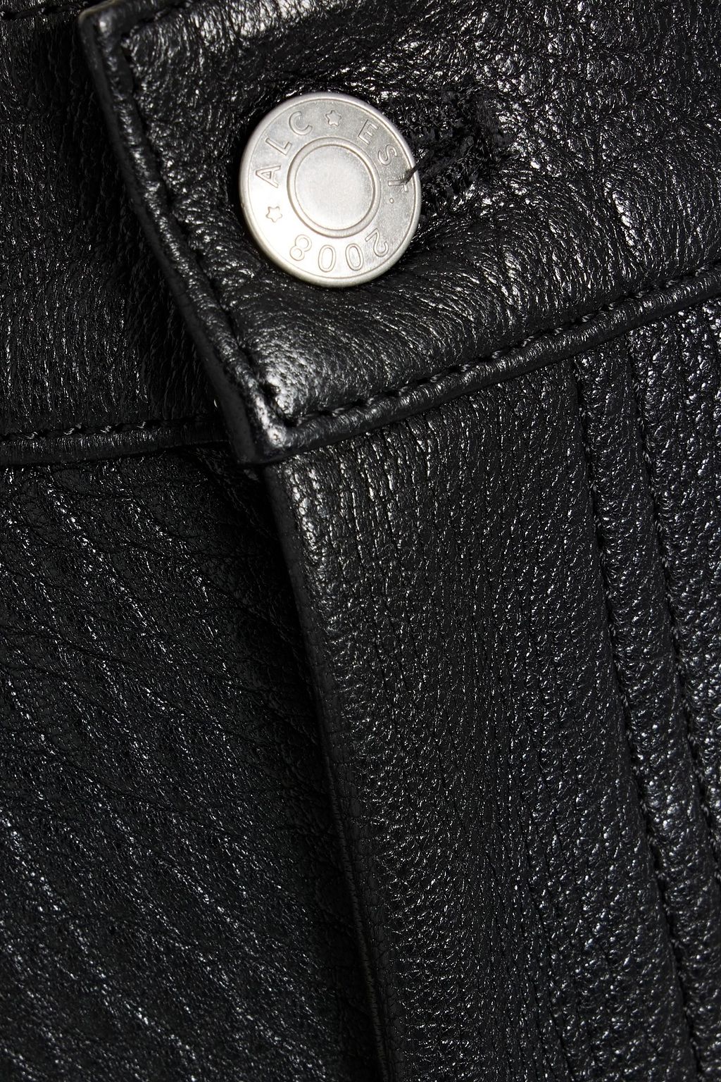 A.L.C. Cameron cropped textured-leather straight-leg pants