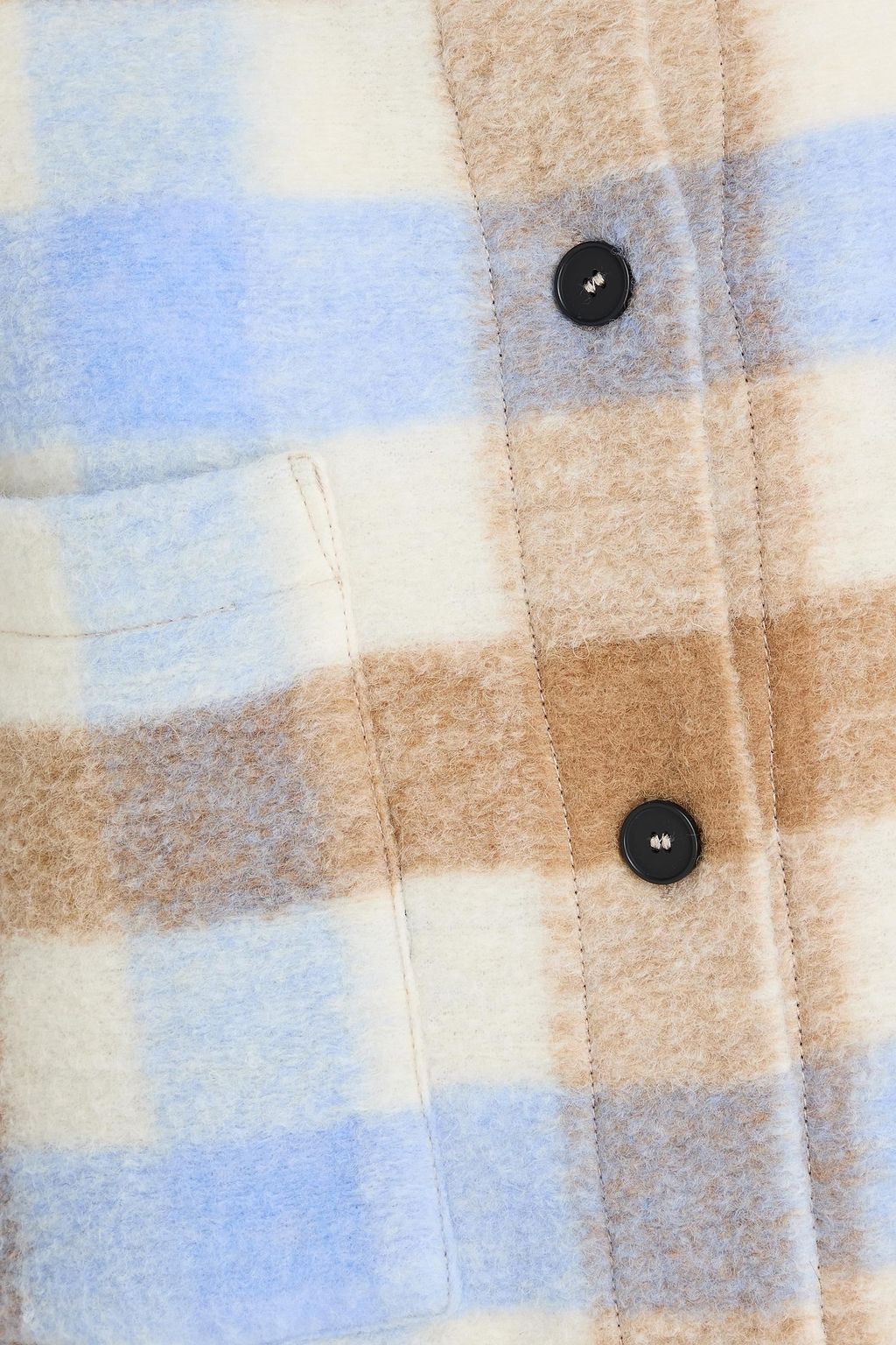 IRO Checked wool-blend felt shirt jacket