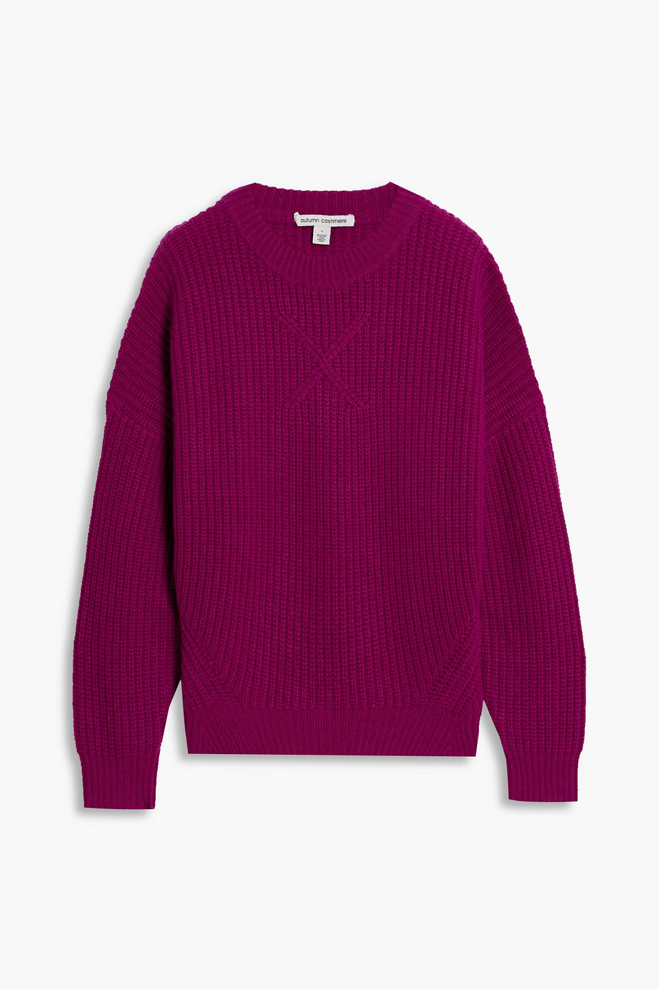 Autumn Cashmere Ribbed-knit Sweater In Purple